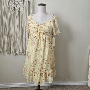 Liberty Love Materinty Yellow Floral Dress S